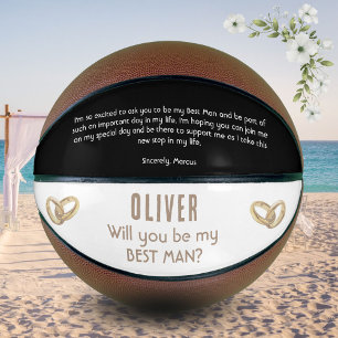 Will you be my Best Man Custom Name Basketball