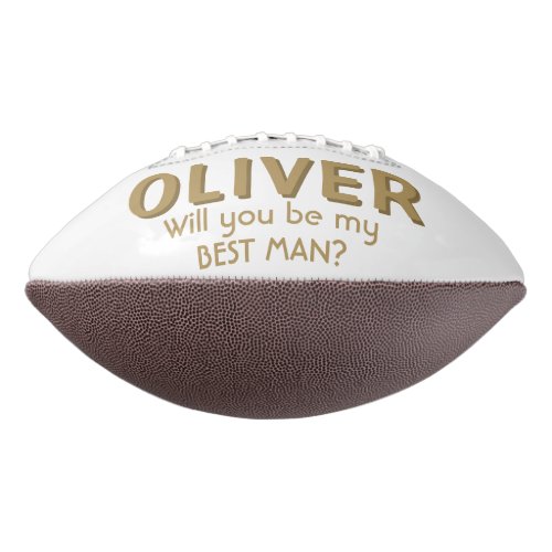 Will you be my Best Man Custom Name Football