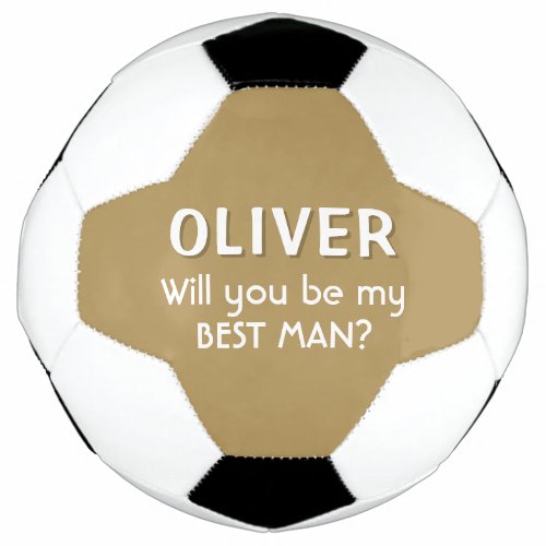 Will you be my Best Man Custom Name Football Soccer Ball