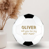 Will you be my Best Man Custom Name Football Soccer Ball