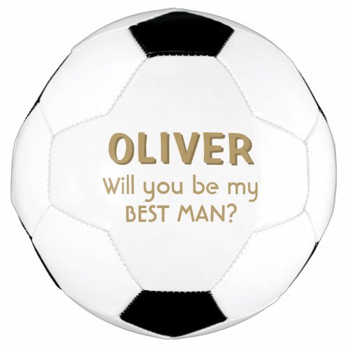 Will you be my Best Man Custom Name Football Soccer Ball