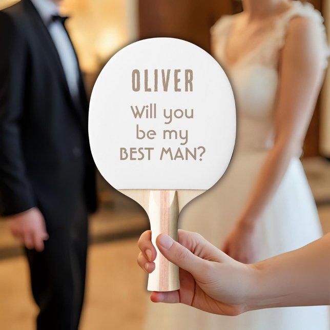 Will you be my Best Man Custom Name Ping Pong Paddle (Creator Uploaded)