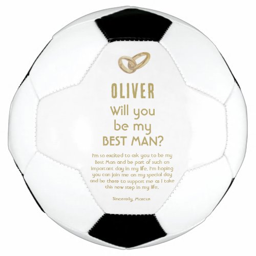 Will you be my Best Man Custom Name Soccer Ball