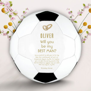Will you be my Best Man Custom Name Soccer Ball