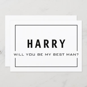 Will You Be My Best Man Invitations (Updated 2022) | Zazzle