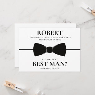 Will you be My Best Man? Funny Proposal Card