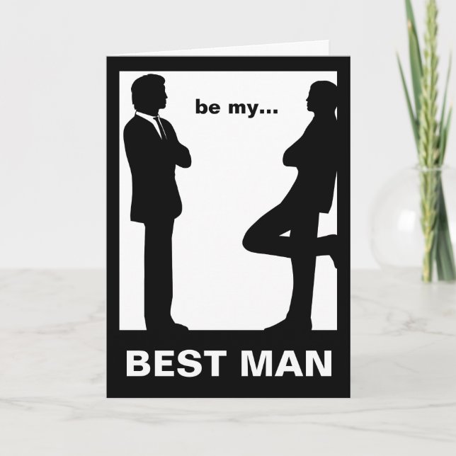 Will You Be My Best Man Greeting Card (Front)