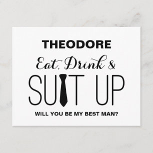 Will you be my Best Man ? Groomsman Invitation