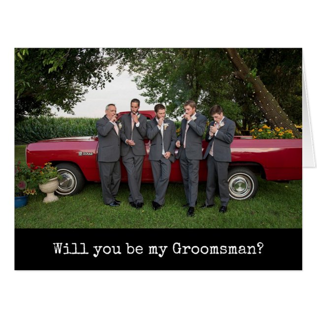 Will You Be My Best Man | Groomsman Photo Card (Front Horizontal)