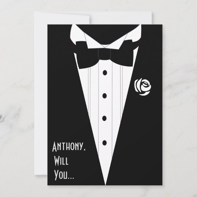 will you be my best man groomsman usher invitation (Front)