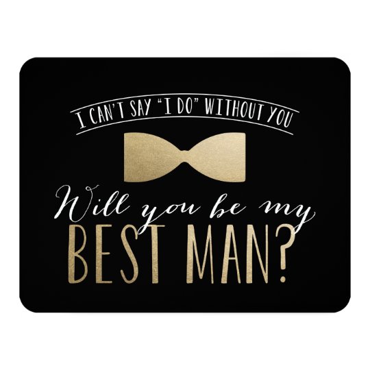 Will you be my Best Man? Groomsmen Card Zazzle