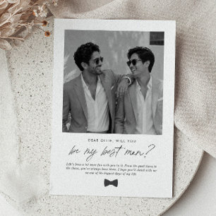 Will You Be My Best Man Handwritten Proposal Inv Invitation