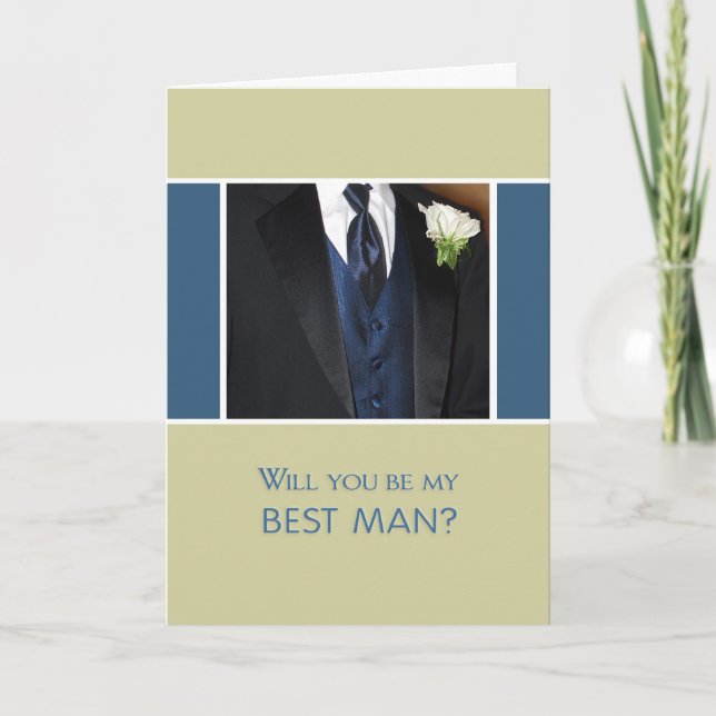 Will You Be My Best Man? Invitation (Front)