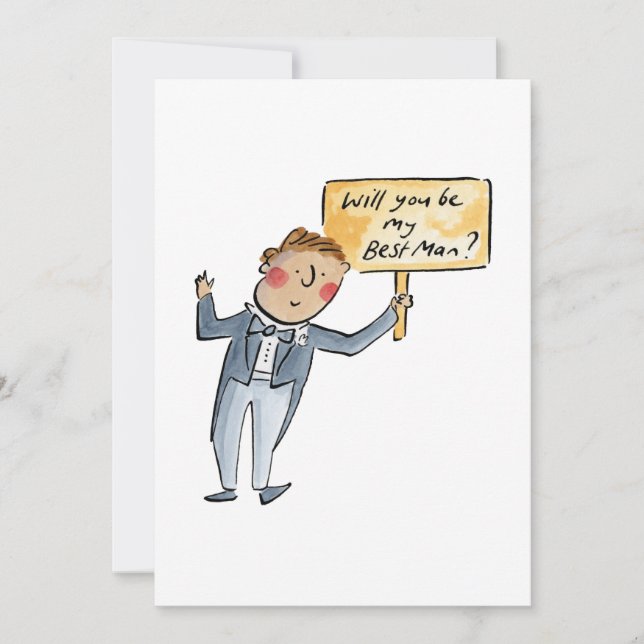 Will you be my Best Man Invitation (Front)