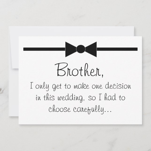 Will you be my best man invitation (Front)