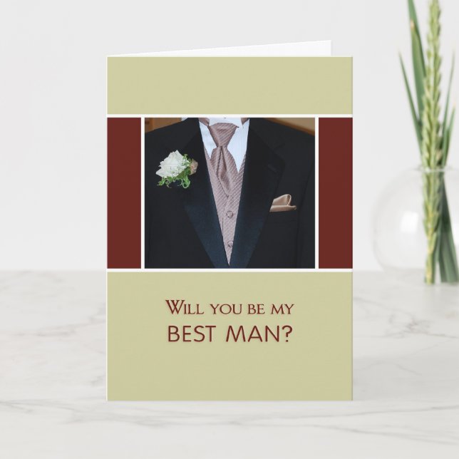 Will You Be My Best Man? Invitation (Front)
