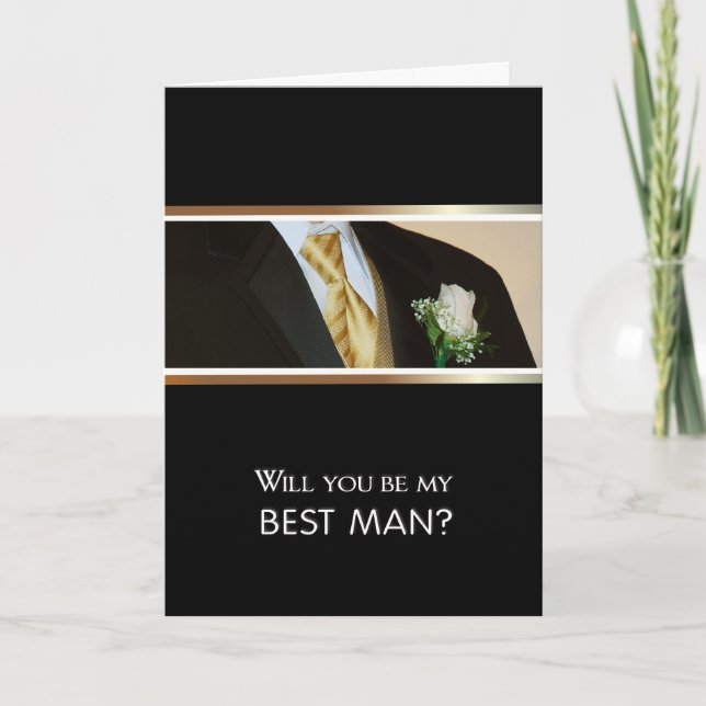 Will You Be My Best Man? Invitation (Front)