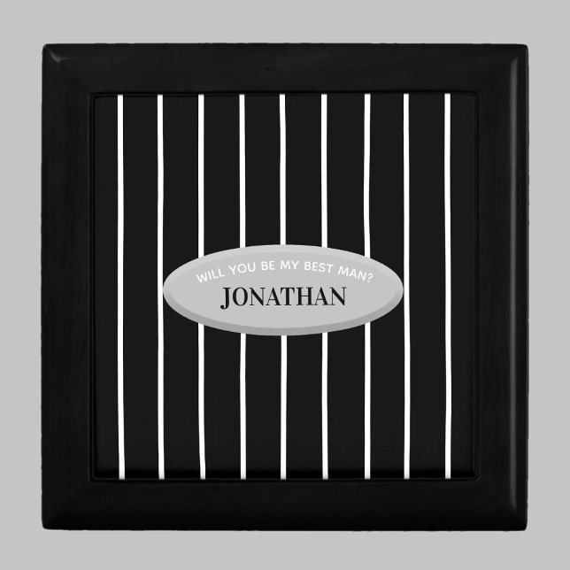 Will You Be My Best Man Jewelry Box Stripes (Creator Uploaded)