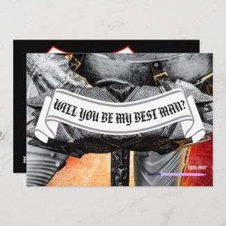 Will you be my best man knight customizable invitation