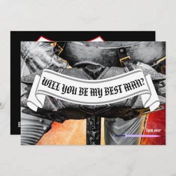 Will You Be My Best Man Knight Customizable Invitation by DigitalSolutions2u at Zazzle