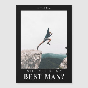 Will you be my Best Man Minimalist Photo Modern