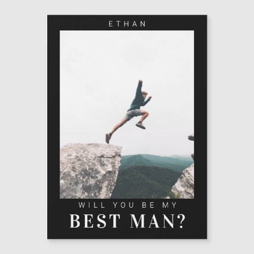 Will you be my Best Man Minimalist Photo Modern