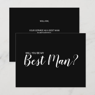 Will You Be My Best Man? Modern Proposal Card