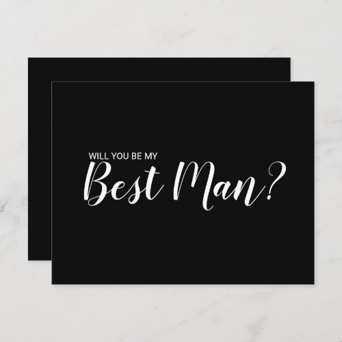 Will You Be My Best Man Modern Proposal Card