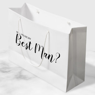 Will You Be My Best Man? Modern Proposal Large Gift Bag