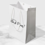 Will You Be My Best Man? Modern Proposal Medium Gift Bag<br><div class="desc">"Will You Be My Best Man?" Modern Proposal Gift Bag
features title "Will You Be My Best Man?" in black modern script font style on white background.</div>