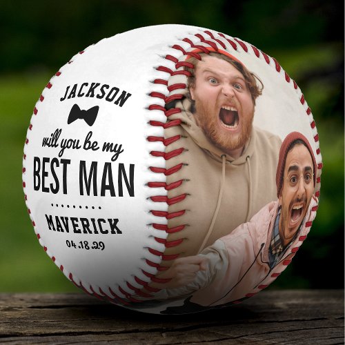 Will You Be My Best Man Photo Baseball