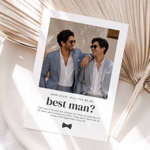 Will You Be My Best Man Photo Proposal Invitation