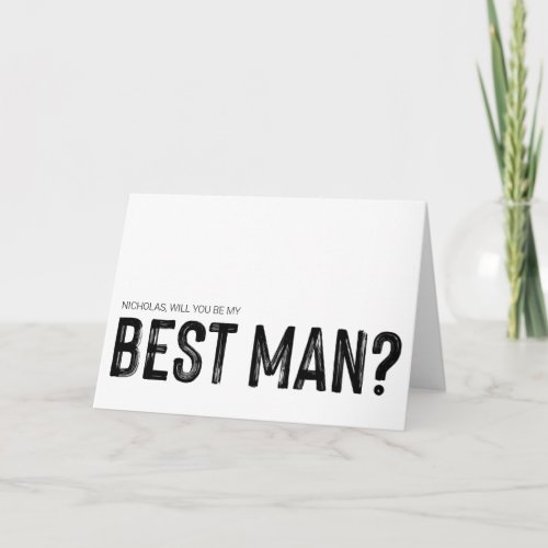 Will You Be My Best Man Proposal Asking Wedding Card
