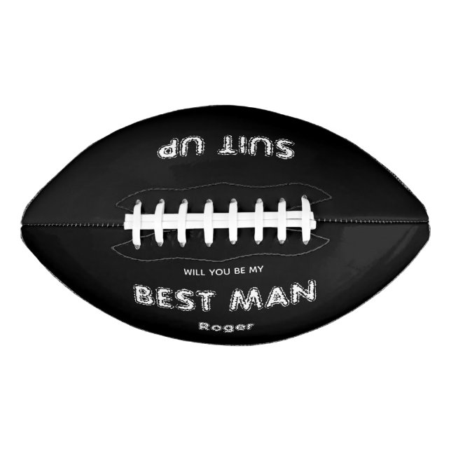 Will You Be My Best Man Proposal Football (Front)