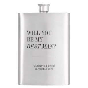 Will You Be My Best Man Proposal Simple Modern Flask