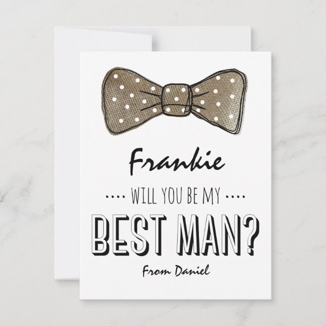 Will You Be My Best Man? | Rustic Groomsmen Invitation (Front)