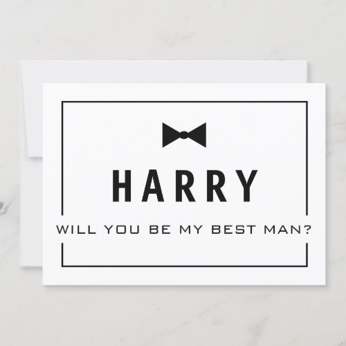 Will You Be My Best Man The Groomsman Invite