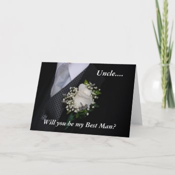 Will You Be My Best Man Uncle Invitation by HolidayZazzle at Zazzle