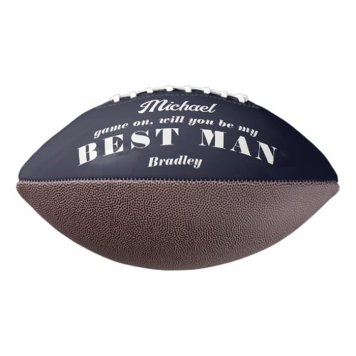 Will You Be My BEST MAN Wedding Personalized Name Football