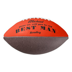 Will You Be My BEST MAN Wedding Personalized Name Football