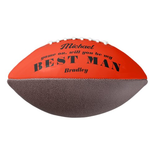 Will You Be My BEST MAN Wedding Personalized Name Football