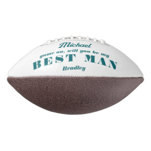 Will You Be My BEST MAN Wedding Personalized Name Football
