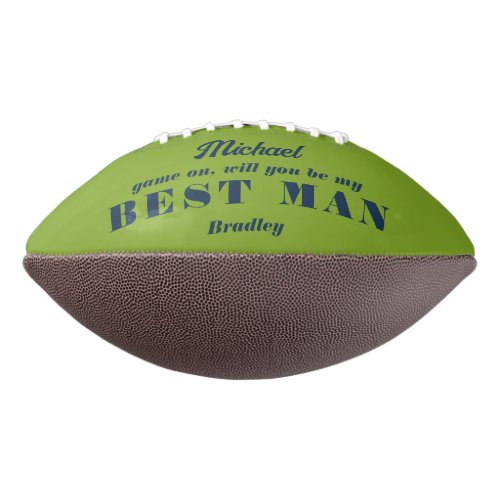 Will You Be My BEST MAN Wedding Personalized Name Football