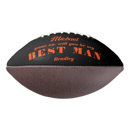 Will You Be My BEST MAN Wedding Personalized Name Football