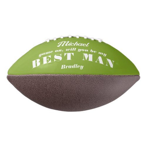 Will You Be My BEST MAN Wedding Personalized Name Football