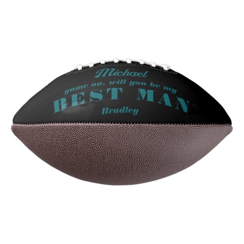 Will You Be My BEST MAN Wedding Personalized Name Football