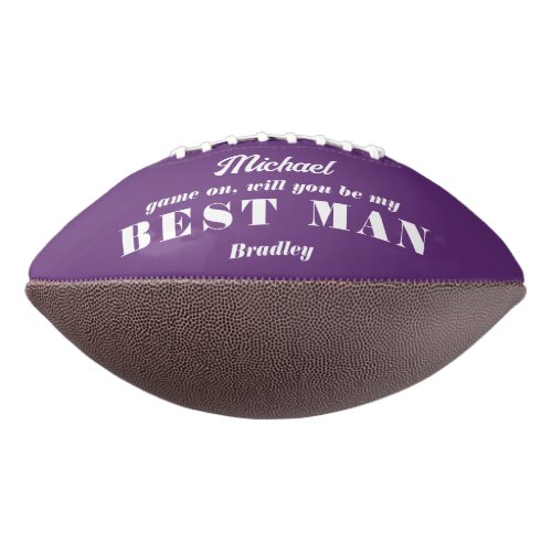 Will You Be My BEST MAN Wedding Personalized Name Football