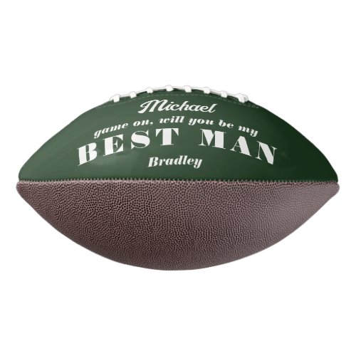 Will You Be My BEST MAN Wedding Personalized Name Football