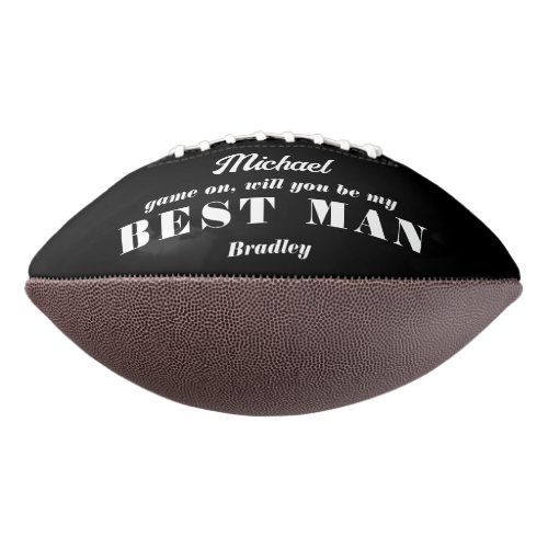 Will You Be My BEST MAN Wedding Personalized Name Football