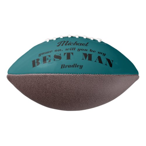 Will You Be My BEST MAN Wedding Personalized Name Football